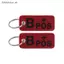 # HB # Thêu KeyTag 1 Chữ Cái Màu Đỏ Thoáng Mát Cho Xe Móc Khóa Phong Cách Và Chức Năng.