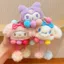 Kuromi Tóc Cô Gái Trẻ Em Dễ Thương Sanrio Len Buộc Tóc Bé Gái Đuôi Ngựa Bóng Đầu Cao Su Phụ Kiện Tóc