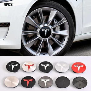 Tesla Model 3 / Y / S / X 4 Mũ trung tâm biểu tượng 56MM - Phụ kiện ô tô Vỏ vành trung tâm bánh xe ô tô