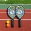 Pickleball Set Paddle Balls Case Pink Green Game Set Tay cầm chống trượt di động có túi đựng đồ kouvn