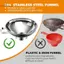 HL Rất Phổ Biến 2 Kích Thước Thép Không Gỉ Miệng Rộng Đóng Hộp Phễu Salad Đầm Chất Lỏng Phễu Phễu Lọc Dụng Cụ Nhà Bếp Tiện Ích LMWU