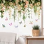 {WELV}Butterfly Floral Wall Sticker 2 pcs Set for Living Room For Bedroom Office Decor