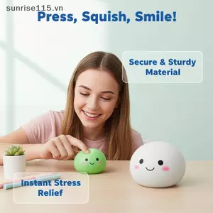 Bộ bóng bánh bao SSVN Squishy 3 / 12 Cái Bun Shape Giảm căng thẳng Phục hồi chậm để làm dịu niềm vui.