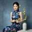WHX [Sườn Xám Giữa Chiều Dài] Đầm Dài Nữ Sườn Xám Retro Phong Cách Trung Hoa Mới Đầm Phong Cách Trung Hoa