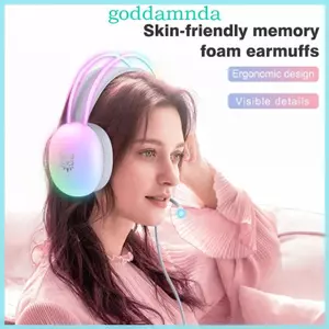 Tai nghe chơi game GODD Tai nghe qua tai Âm thanh vòm âm trầm sâu hơn cho PC Office