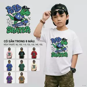 Áo thun bé trai mùa hè thấm hút mồ hôi Mềm mịn bé từ 2-12 tuổi
