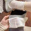 Mới Dễ Thương Ruffle Lưới Giữa Bắp Chân Tất Dành Cho Nữ Thoáng Khí Rỗng Ra Frilly Ren Tất