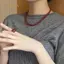 PNPIA- Màu Đỏ Mã Não Đá Tự Nhiên Đính Hạt Nelaces Cho Nữ Mạ Vàng Hạt Chokers Pendientes