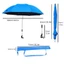 Ô kẹp THEGIRL8B, có thể điều chỉnh 360° Ô dù ghế đi biển phủ vinyl màu đen UV, đa chức năng Nhẹ di động đa chức năng Ghế cắm trại đa năng Ô cắm trại
