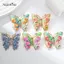 AqToCna Vintage Hoa Lớn Bướm Thổ Cẩm 5 Màu Côn Trùng Đẹp Trâm Cài Cho Nữ Thời Trang Nhiều Màu Sắc Động Vật Chân Trang Sức Quà Tặng AqToCna