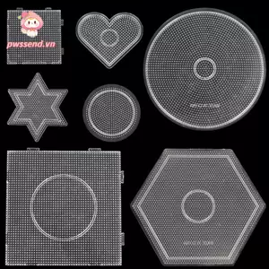 Bảng đậu PWSEND 2.6mm, Chất lượng cao DIY Make Puzzle Perler Mẫu hạt, Đồ thủ công chịu nhiệt Trang trí hạt Hama Công cụ cầu chì Hạt Đồ chơi trẻ em