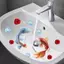 {BUDDI} Koi Washbasin Stier Chống thấm nước có thể tháo rời Nghệ thuật bồn rửa hoa tự dính cho phụ kiện cải tạo phòng tắm {buddingenergy}