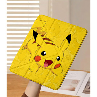 Ốp Lưng Pokémon Cho iPad A16 Air 4/5/6/7/8 Pro 11 Y-fold Pikachu hoạt hình cho iPad Gen 12 11 10 9 8 7 6 5 Mini 6/7