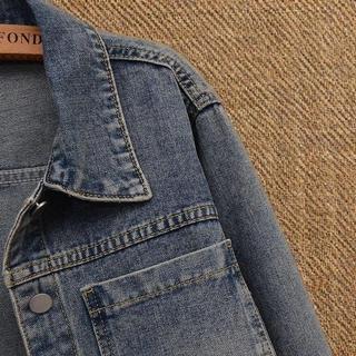 [Giảm giá trong thời gian có hạn] Áo khoác nữ Denim ngắn kiểu cổ điển kiểu Mỹ Túi lớn dáng rộng phù hợp cho mọi trận đấu Áo khoác thông thường