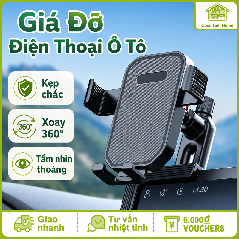 Giá Đỡ Điện Thoại Ô Tô Chống Rung - Trọng Lực Thông Minh, Tương Thích Cảm Ứng, Cho Xe Điện & Xe Hiện Đại