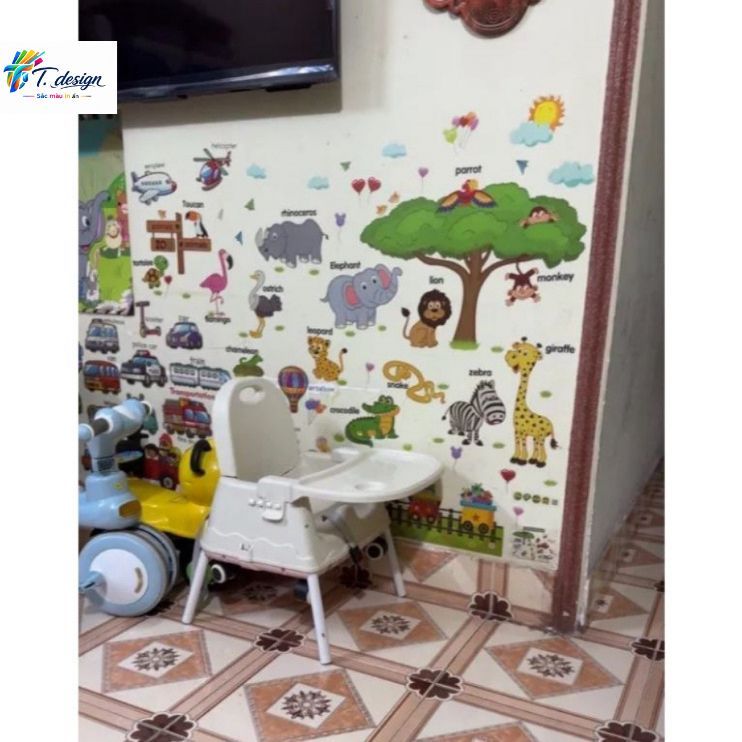 "Giảm giá Decal dán tường SP MỚI cho bé học nhận biết số 1-10, chất liệu giấy cao cấp"