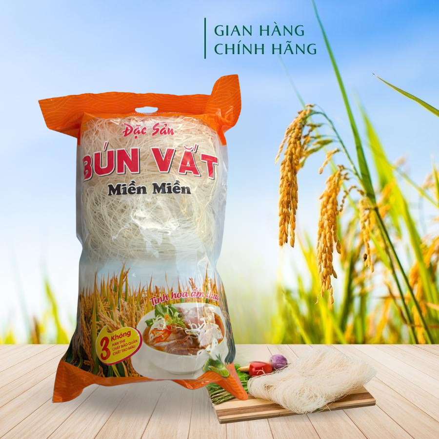 Bún Vắt Miền Miền - Bún Tươi Sấy Khô Thơm Ngon dai mềm, Làm Hoàn Toàn Từ Gạo 350g đặc sản Hải Dương