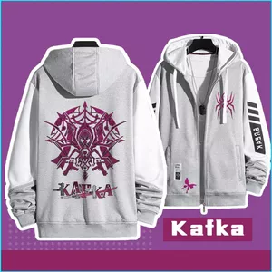 SY3 Honkai Star Rail Kafka Áo Hoodie vẽ tay được cá nhân hóa Full Zip Áo khoác YS3