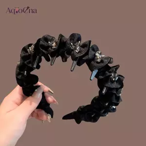 AqToCna Thanh Lịch Tính Khí Kim Cương Giả Thiết Kế Băng Đô Quấn Tóc Cho Nữ Đeo Hàng Ngày Mũ Chống Trơn Trượt Rửa Mặt Phụ Kiện Tóc AqToCna