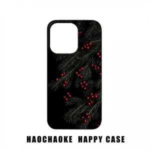 Ốp Điện Thoại QYJS Nhánh Thông Quả Đỏ Thích Hợp Cho IPhone 17 AIR 11 15 1 13 ProMax 12 PRO 7 8 PLUS 16 E XR XSMAX Phim Hoạt Hình Sáng Tạo Vỏ Cứng Phim ins