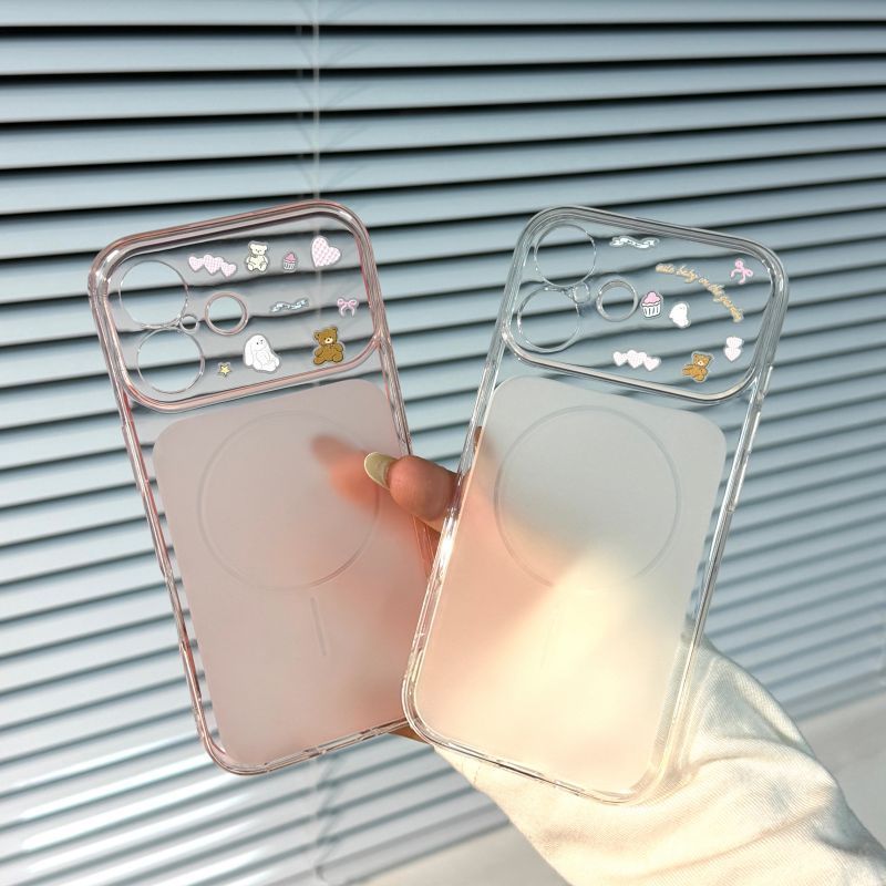 Bao da điện thoại cho thú cưng đáng yêu, phù hợp với 17pro/15pro,mô phỏng hút từ14/16