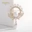 PNPIA- Thời Trang Micro Kẻ Sọc Zircon Giọt Nước Tròn Ngọc Trai Trâm Pin Cho Nữ Quần Áo Phụ Kiện