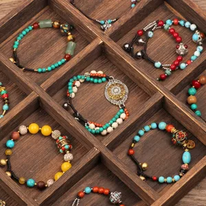 Phong Cách Dân Tộc Retro Độc Đáo Thiết Kế Nepal Phong Cách Tây Tạng Tay Dệt Vòng Tay Ngọc Trai Vòng Tay Nữ Vòng Tay26052601