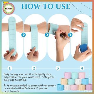 SAFENH Silicone Notebook Memo Pad Dây đeo cổ tay Có thể xóa được Notepad cho Qui Văn phòng Ghi chú Học sinh Lịch trình hàng ngày Học ToDo Nhắc nhở VN