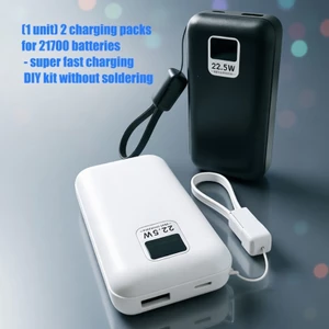 BTM NoSolder DIY Powerbank Case Cho 2 Chiếc 21700 Pin Hộp Cho Điện Thoại Máy Tính Bảng