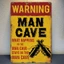 CIFbuy Vintage Man Hang Động Kim Loại Dấu Hiệu Cảnh Báo Với Chai Bia Mộc Mạc Nghệ Thuật Treo Tường Cho Thanh Nhà Để Xe Trò Chơi Trang Trí Phòng