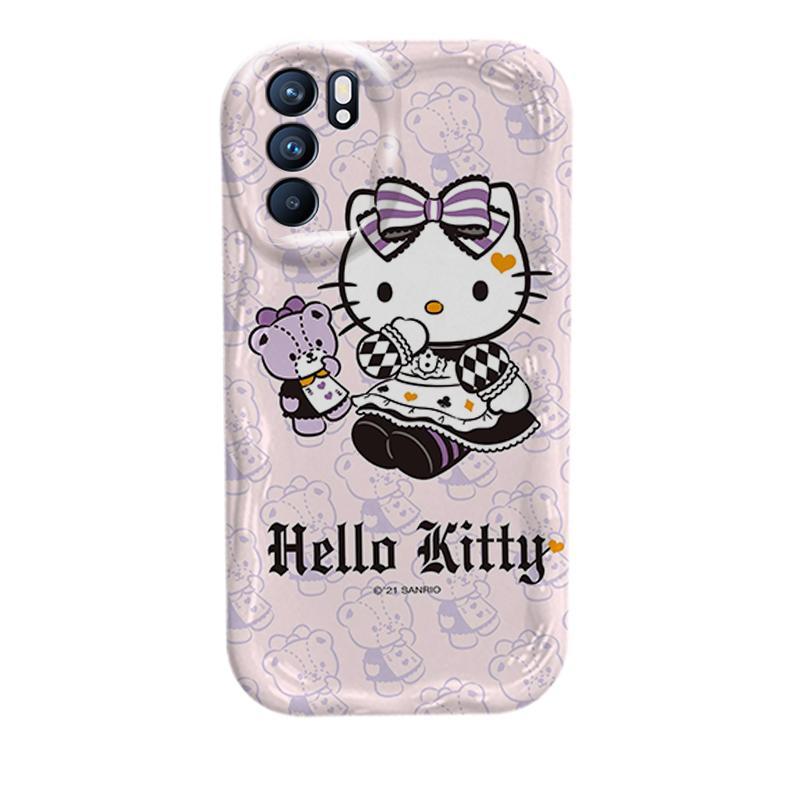 Ốp Silicon Hoạt Hình Cho OPPO A16 A16S A16K 3D Bé Gái Vỏ Điện Thoại Mềm TPU Kitty Sinh Viên Chống Sốc Ốp Lưng