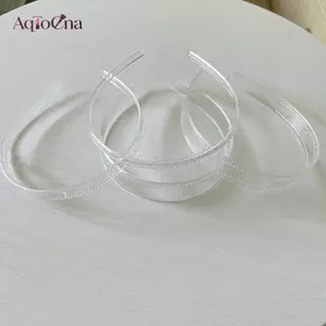 AqToCna 1 Cái 8 Mm / 12 Mm / 20 Mm / 25 Mm Nhựa Trong Suốt Có Răng Đồng Bằng Băng Đô Quấn Tóc Trong Suốt Cho Phụ Nữ DIY Phụ Kiện Tóc Vòng Tóc AqToCna