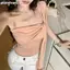 Khung Ảnh Không Tay Tank Top Nữ Mùa Hè Ôm Nơ Crop Top Gợi Cảm Skinny Ống Áo Dạo Phố VN