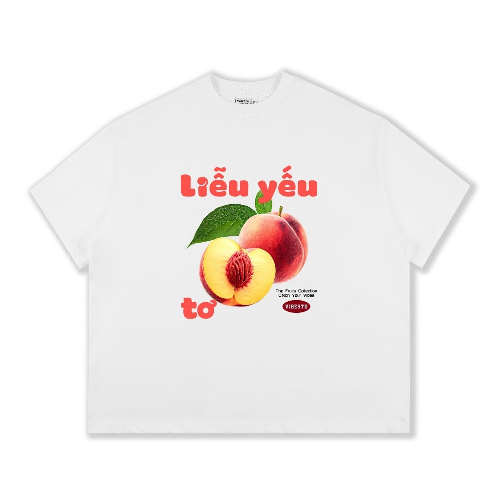 （Giao hàng 24h）Angela Áo Thun Local Brand  "BST Trái Cây", Form Boxy Rộng Unisex 220Gsm 100% Cotton