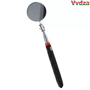 Gương tròn VVDZA, Gương kiểm tra kính thiên văn bằng thép không gỉ màu đen, Tay cầm chống trượt mở rộng 24-73cm Công cụ kiểm tra Cơ khí