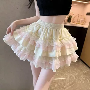 Váy ba lê ren ngọt ngào Váy nhỏ eo cao thon gọn hơn Váy bánh mềm mại