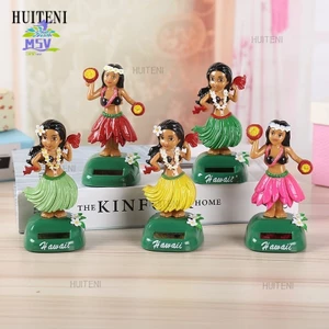 Búp bê nhảy múa chạy bằng năng lượng mặt trời - Quà tặng trang trí ô tô phong cách Hawaii