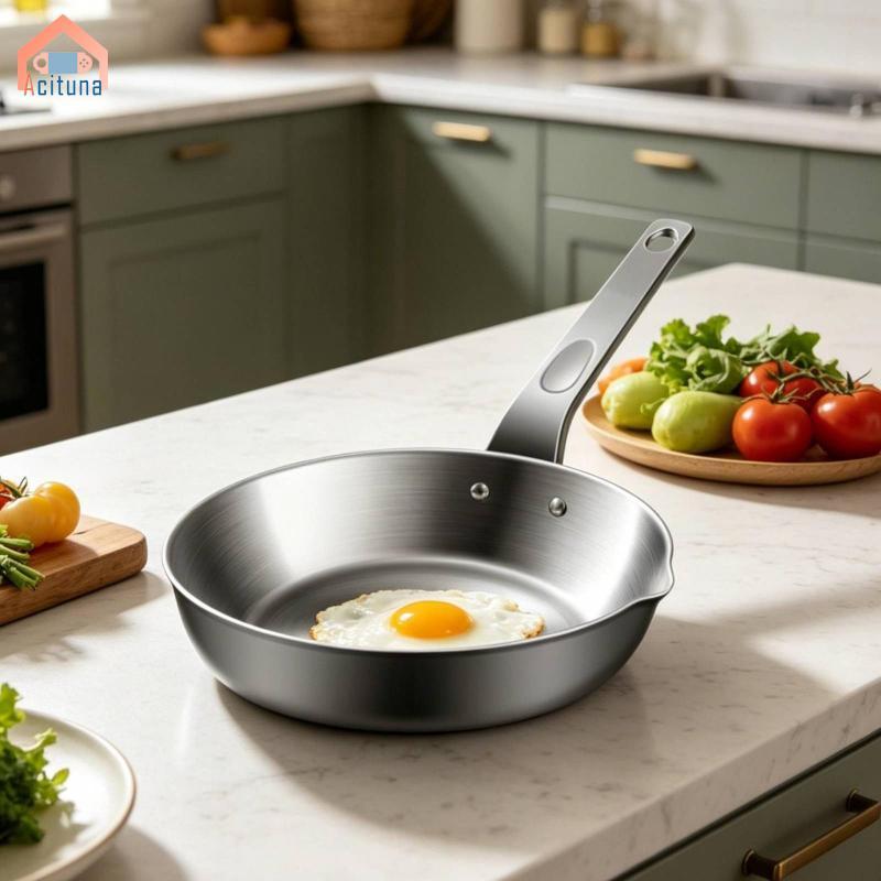 Thép không gỉ 316 Chảo Chiên Hình Bát Mini Skillet Bếp Chảo IH Tương Thích Để Sử Dụng Hàng Ngày Tại Nhà