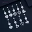 AqToCna Thời Trang Trái Tim Thép Không Gỉ Bụng Nút Nhẫn Sáng Bóng Zircon Tòn Rốn Nhẫn Dành Cho Nữ Gợi Cảm Cơ Thể Xuyên Bãi Biển Trang Sức AqToCna