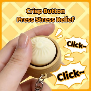 BaoZi Clicker Fidget Móc Khóa Giải Nén Đồ Chơi Nút Giảm Căng Thẳng Quà Tặng Cho Người Lớn Trẻ Em Bé Trai Bé Gái Mới Lạ Tiện Ích