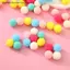 MỚI 100 Cái / lốc Macaron Pompom Lông Tơ Bóng 10 Mm Coloful Sang Trọng Bóng Handmade Thủ Công DIY Trang Trí Đồ Chơi Băng Đô Quấn Tóc Chất Liệu Phụ Kiện SKY