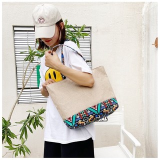 Túi vải lanh Cotton phong cách dân tộc Trung Quốc mới thời trang