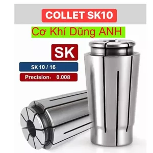 Collet Sk10 hàng Đài Loan dùng kẹp dao phay phù hợp gia công độ chính xác cao