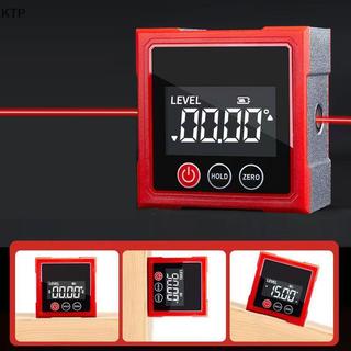 [Ktp] Dụng cụ đo góc kỹ thuật số từ tính 360 ° với thước đo Laser điện tử thước đo góc sạc LCD Loại C Dụng cụ đo