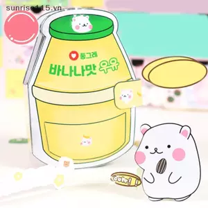 SSVN Hamster Sữa Chuối Sách Yên Tĩnh Có Thể Tái Sử Dụng Sách Stier DIY Handmade Đồ Chơi Giáo Dục Cho Trẻ Em Đồ Chơi Đàn Áp.