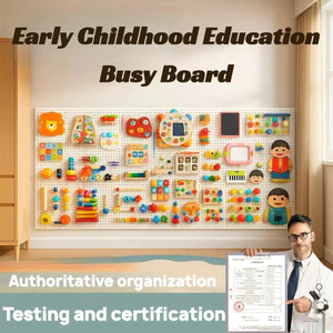 Bảng bận rộn VN Montessori, Đồ chơi hoạt động bằng gỗ, DIY, Có khóa và chân, trau dồi kỹ năng sống, Thích hợp cho trẻ từ 1 tuổi trở lên.