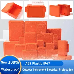 Hộp vỏ nối ITRUMPET, Dự án điện tử nhựa ABS chống nước IP67, Thiết kế hộp nhạc cụ màu cam ngoài trời trong nhà