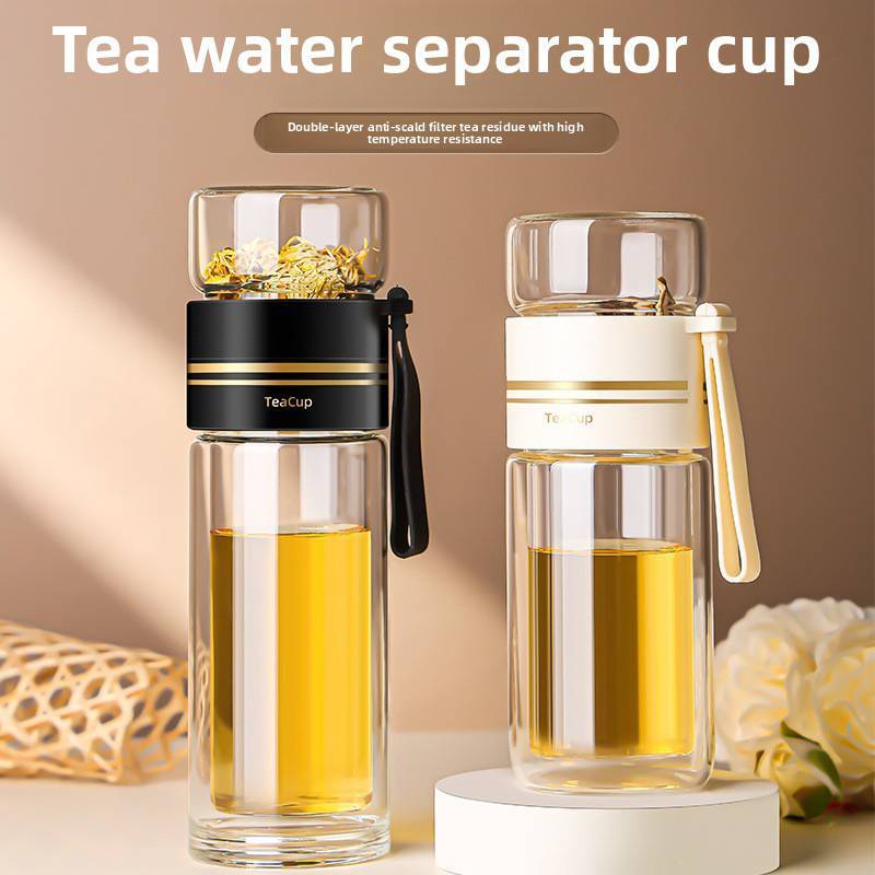GOAY Trà Thủy Tinh Borosilicate Cao Có Bộ Lọc Thủy Tinh Cốc Tách Trà Kính Cách Nhiệt Hai Lớp Quà Tặng Kinh Doanh VN