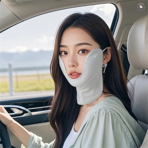 Mặt nạ bảo vệ mặt trời bằng lụa băng cho nữ UPF50 + UV Bảo vệ cổ cho chơi gôn đi xe đạp ngoài trời