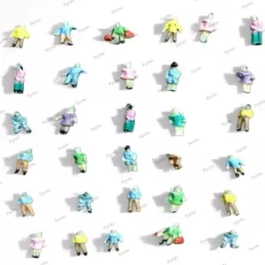 PYCOU 100 Nhân Vật Cân, 1: 75 1: 87 1: 100 1: 150 1: 200 1: 300 Mô Hình Nhân Vật Màu Hỗn Hợp, Series Các Loại Tư Thế Đứng Người HO Quy Mô Mô Xây Dựng Người Cát Tấm Sence
